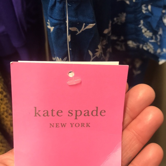 KATE SPADE Blue Floral Off-Shoulder Romper Size Large | NWT! - Picture 2 of 3